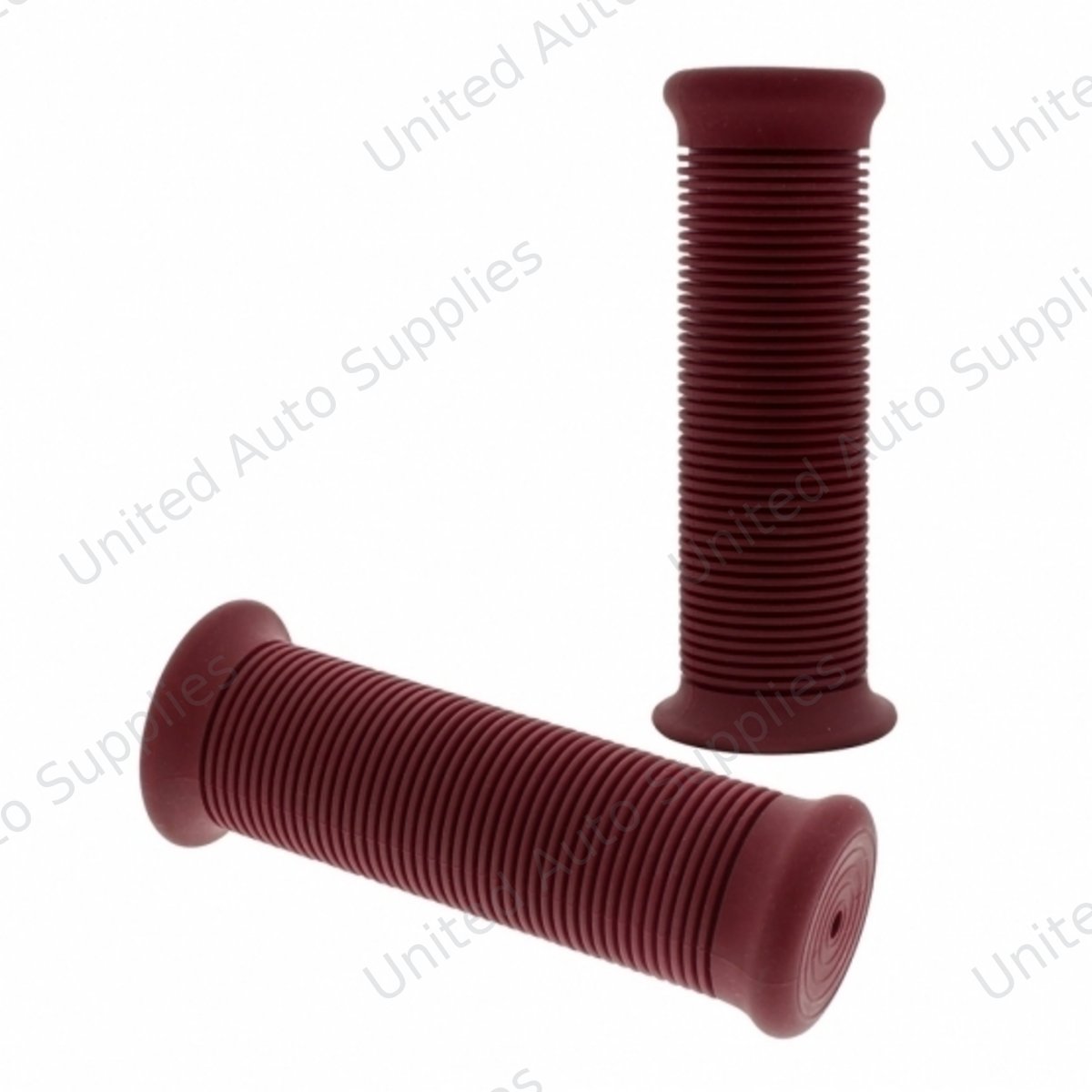 Red Motorcycle Rubber Grip Set - 1" or 1-1/8" (25/28mm) (Bulk) (Pair)