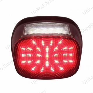 29 LED Tail Light For Harley Motorcycle With 4 LED License Light - Red LED/Smoked Lens