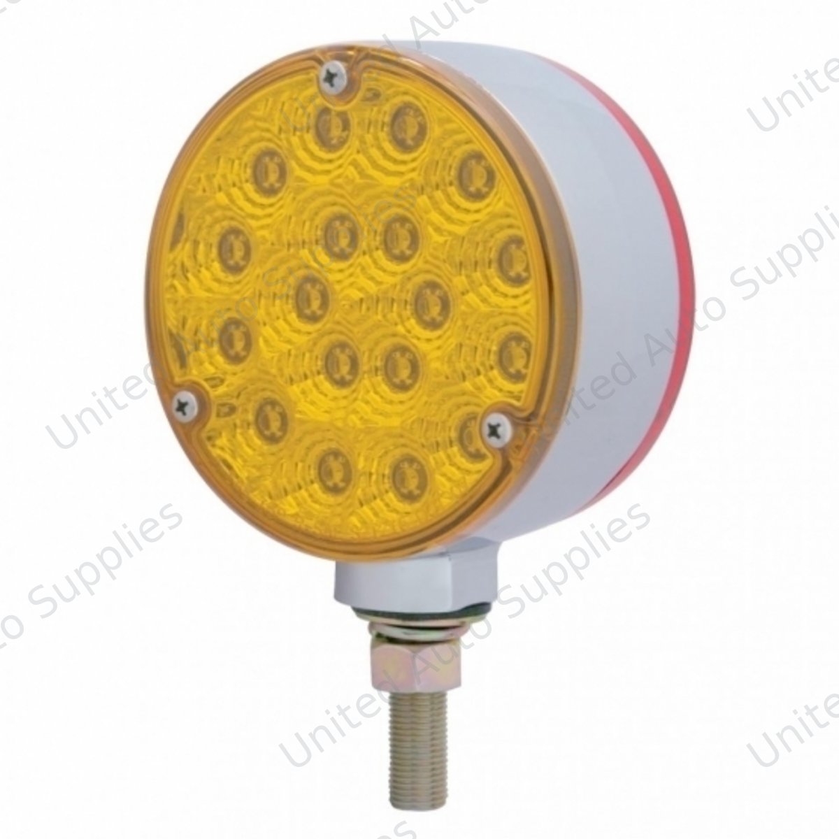36 LED Reflector Double Face Turn Signal Light - Amber & Red LED/Amber & Red Lens