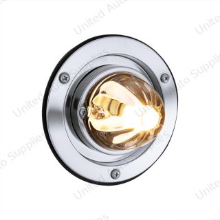 Dual Function Glass Watermelon Light Sleeper Bunk Kit With 304 Stainless Steel Bezel & LED Bulb-Clear Lens/Amber LED