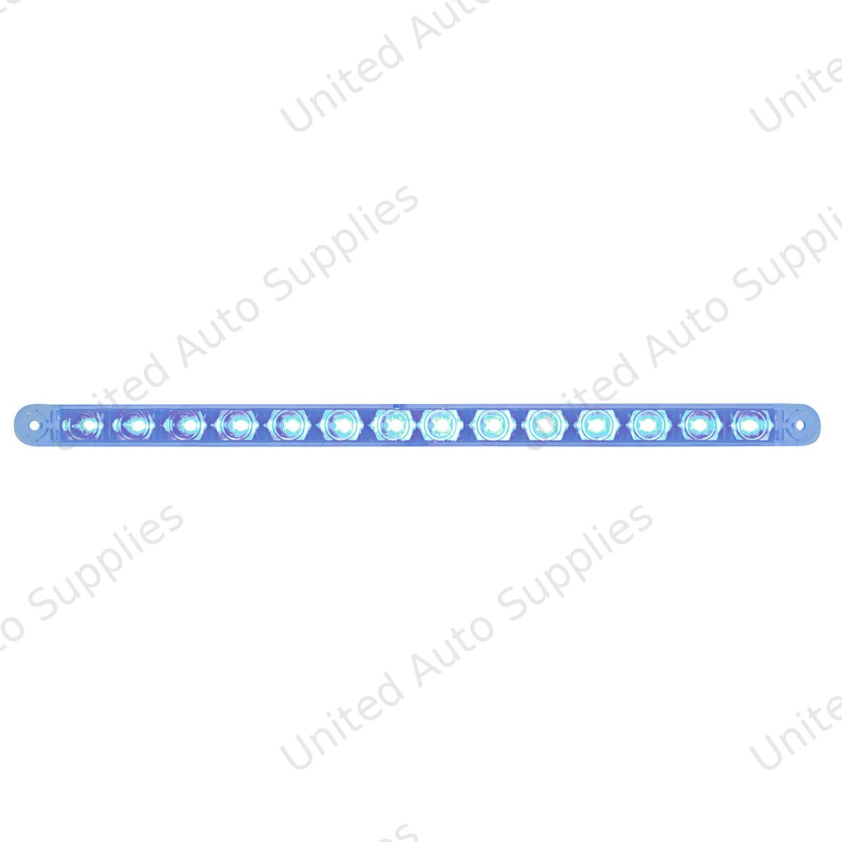 14 LED 12" Auxiliary Strip Light - Blue LED/Clear Lens (Bulk)