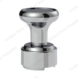 Thread-On Gearshift Knob & Adapter For Eaton Fuller Style 9/10 Shifter - Chrome