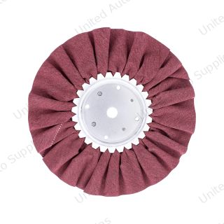 8" Red Treated Airway Buff - 5/8" & 1/2" Arbor
