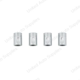 Chrome Piston Valve Caps (4-Pack)