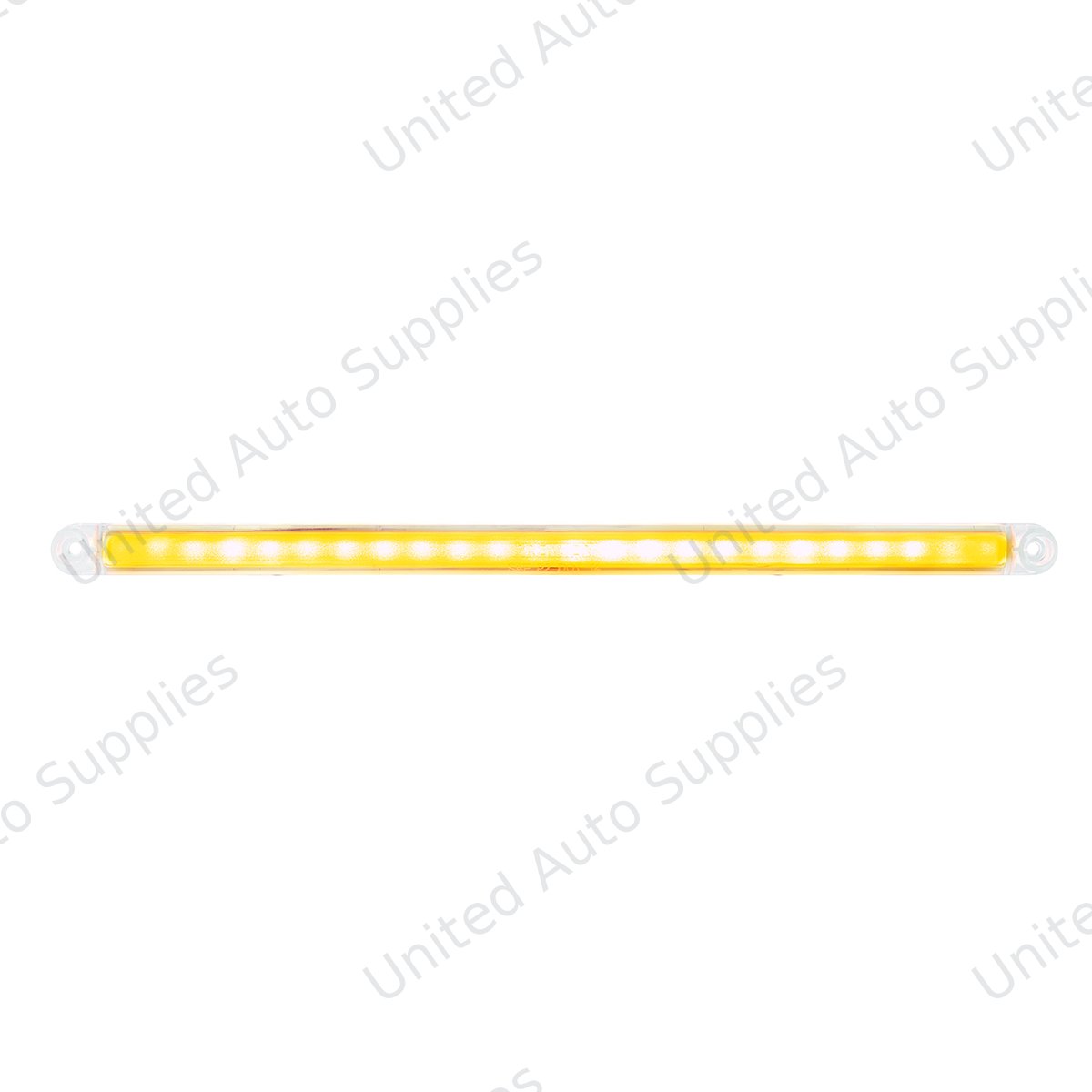 GloLight 24 LED Dual Function 12" Turn Signal Light Bar - Amber LED/Clear Lens (Bulk)