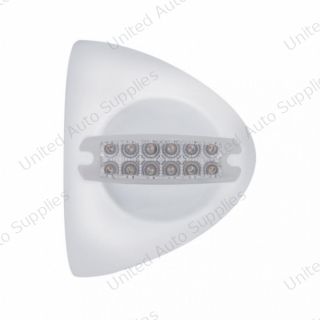 12 LED Reflector Headlight Turn Signal Light Cover - Amber LED/Clear Lens