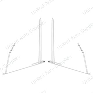 24" Chrome Angled Anti-Sail Bracket (Pair)