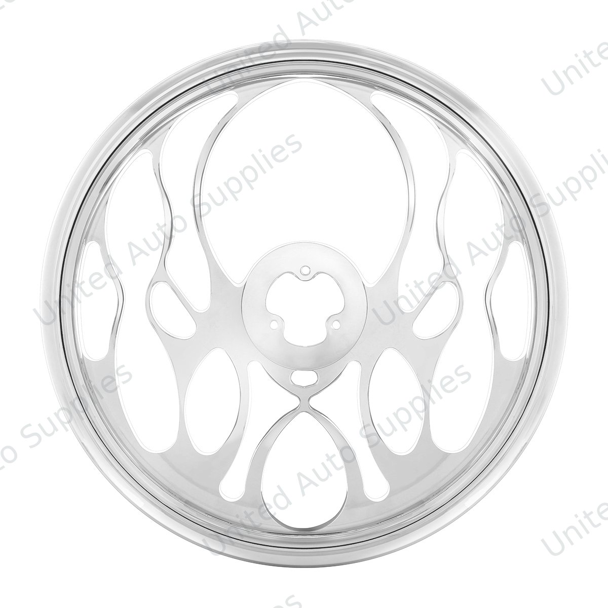 18" Chrome Aluminum "Blaze" Style Steering Wheel