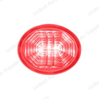 3 LED Oval Clearance/Marker Light-Red LED/Red Lens