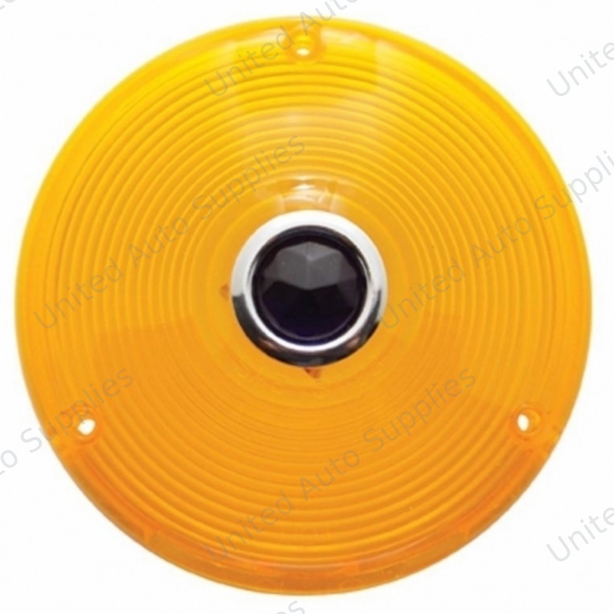 Deep Dish Light Lens With Blue Dot - Amber Lens
