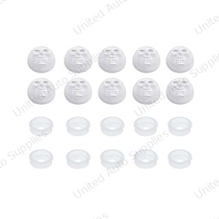 Chrome Plastic Skull Snap-On Cap For #10 And #12 Screws (10-Pack)