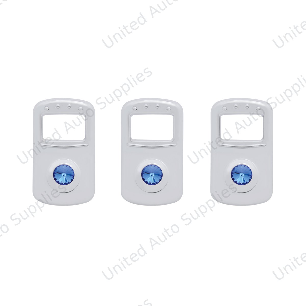 Rocker Switch Cover For Kenworth/Peterbilt - Blue Crystal (Card of 3)