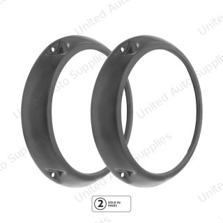 Headlight Bezel Without Notches For 1966-1970 Ford Bronco-Black(Pair)