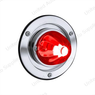 Dual Function Glass Watermelon Light Sleeper Bunk Kit With 304 Stainless Steel Bezel & LED Bulb-Red Lens/Red LED
