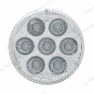 7 LED 2" Round Light (Clearance/Marker) - Red LED/Clear Lens