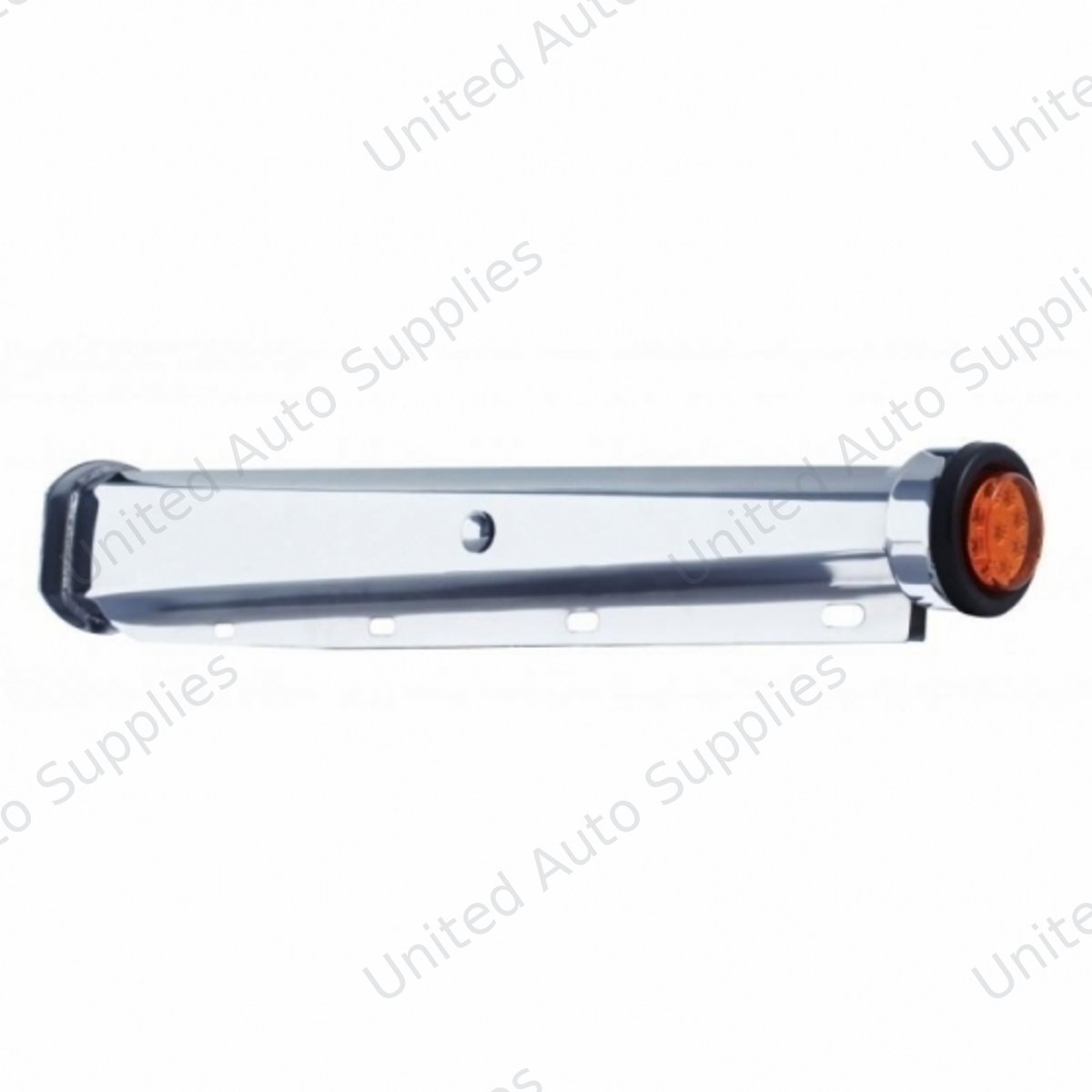 30" Heavy Duty Mud Flap Hangers With 9 LED Reflector End Cap & Grommet - Amber LED/Amber Lens (Pair)