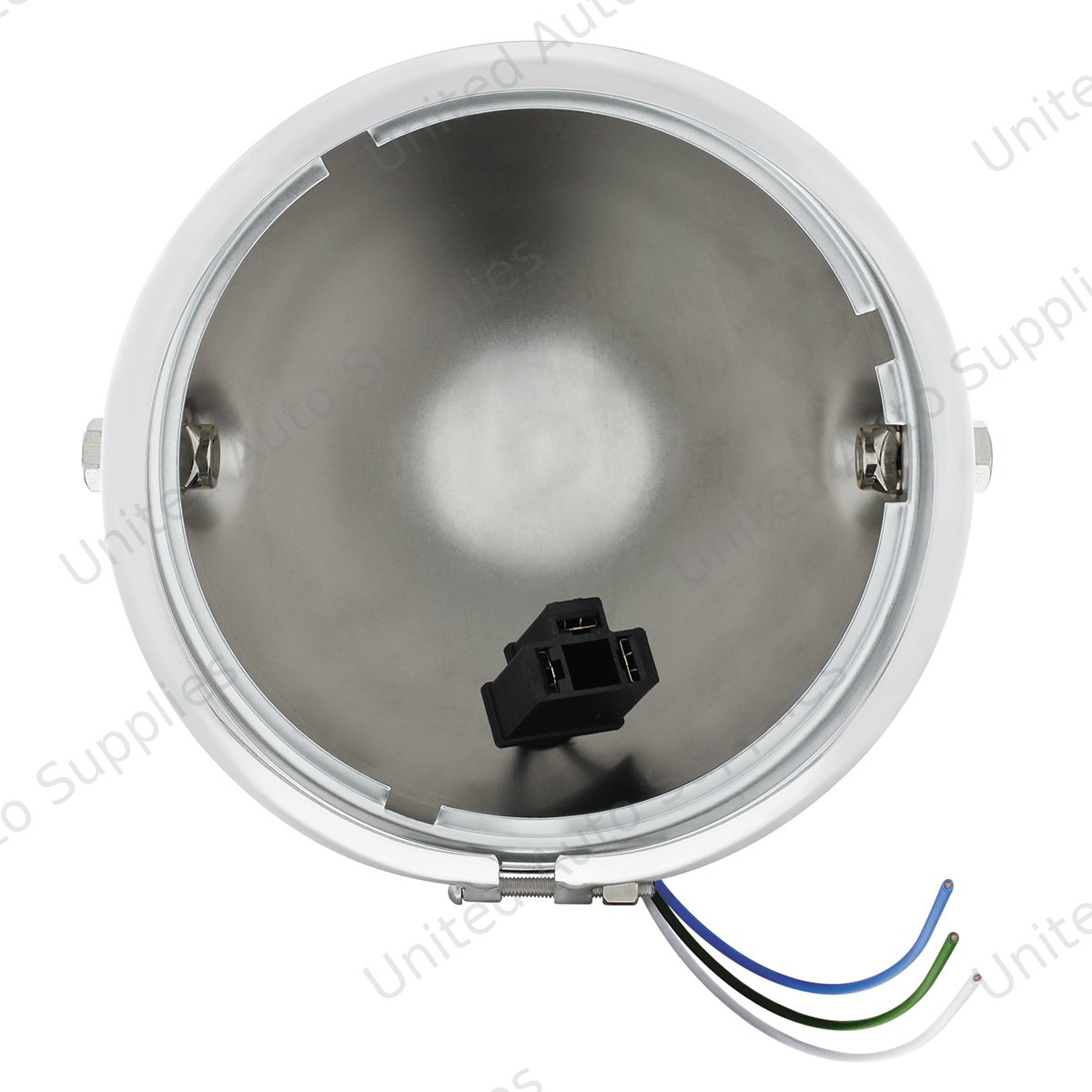 Chrome 5-3/4" Motorcycle Headlight Housing Only - Side Mount