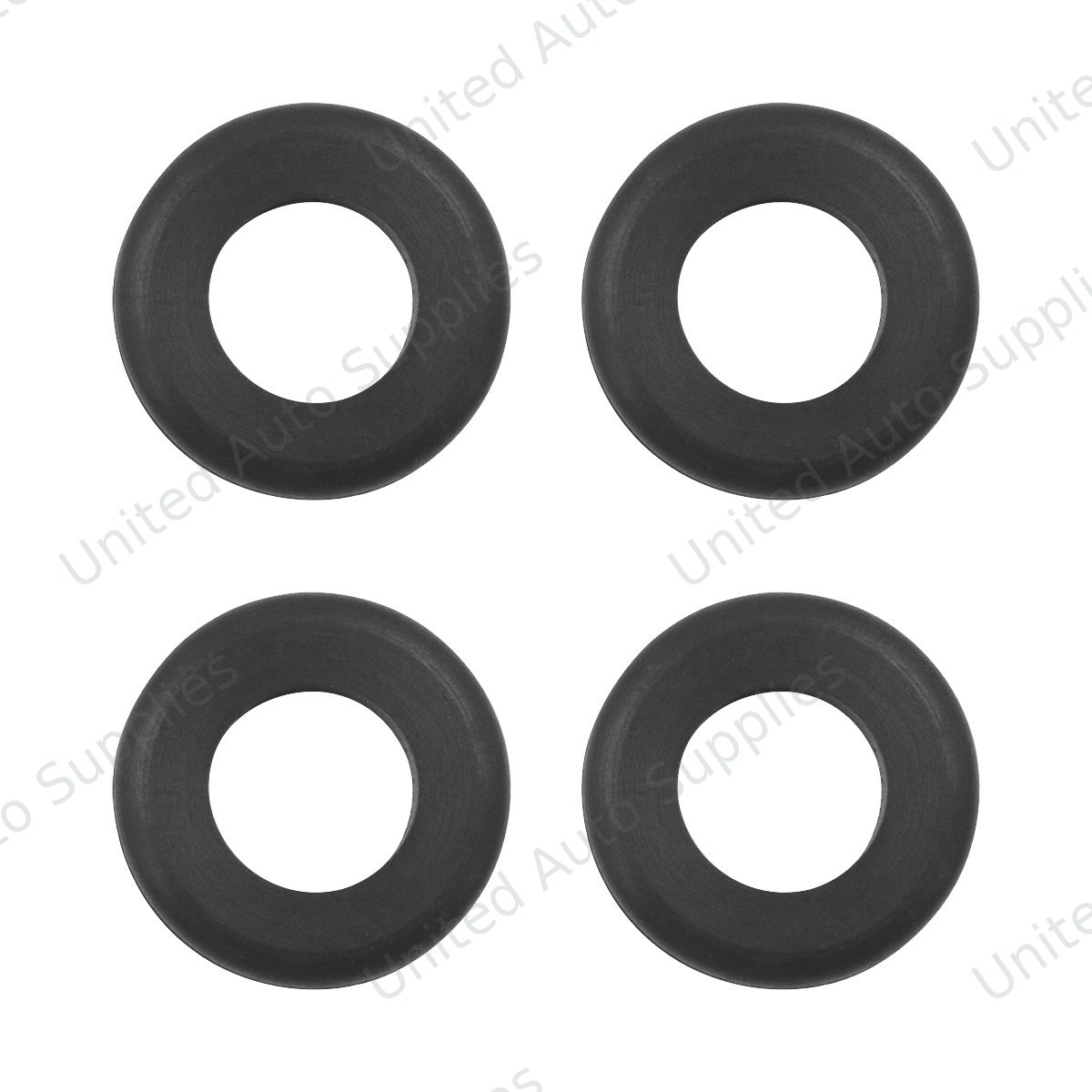 1" Mounting Hole Black Vinyl Grommet (4-Pack)
