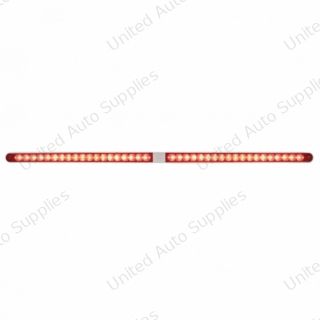 Dual 14 LED 12" Reflector Light Bars With Bezel - Red LED/Red Lens