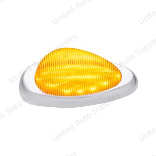 15 LED Sleeper Light With Bezel For Freightliner (Clearance/Marker) - Amber LED/Amber Lens (Pair)