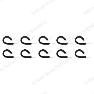 3/4" I.D. Santoprene Insulated Clamps w/ 1/4" Mounting Hole (10-Pack)