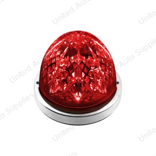 Crystal-Comet 9 LED Dual Function Watermelon Light With Stainless Steel Bezel-Red LED/Red Lens