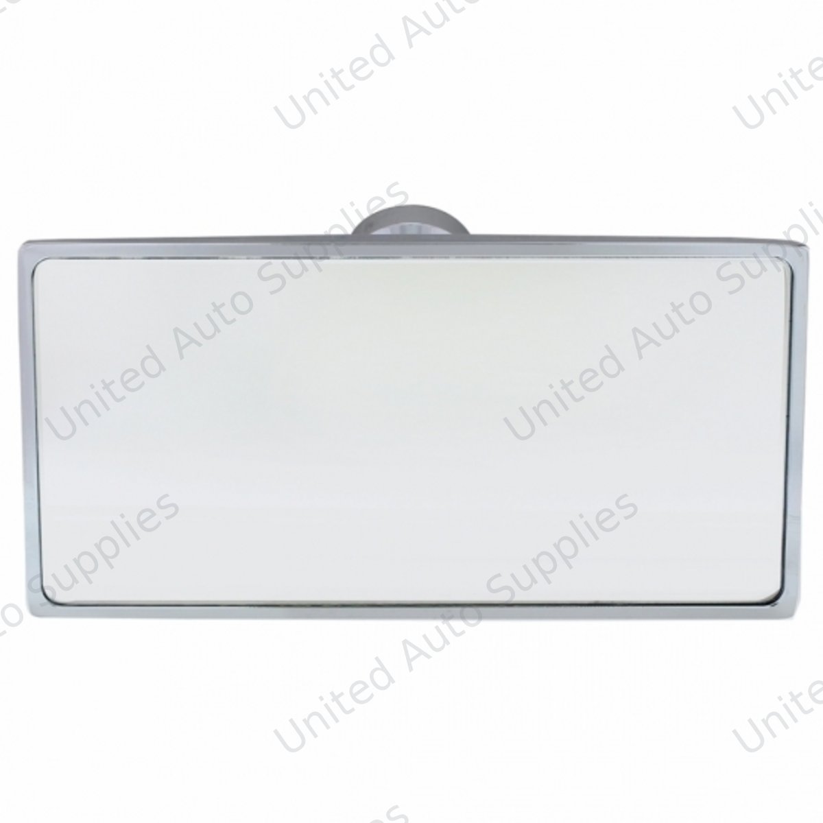 Rectangular Chrome Plated Aluminum Interior Rear View Mirror With Glue-On Mount