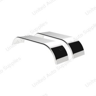 120" 430 Stainless Steel (16ga) Roll Formed Edge Smooth Full Fender 60" Spread - SS Series (Pair)