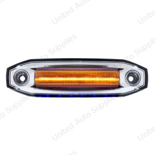 6 Amber LED Light (Clearance/Marker) With 6 Blue LED Side Ditch Light
