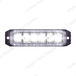 6 High Power LED "Competition Series" Slim Warning Light - White