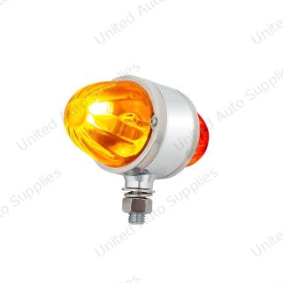 UltraBurst Chrome Double Face Glass Watermelon Light-Amber & Red LED/Clear Lens