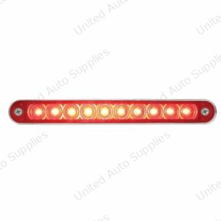 10 LED 6-1/2" Light Bar With Bezel (Stop, Turn & Tail) - Red LED/Red Lens