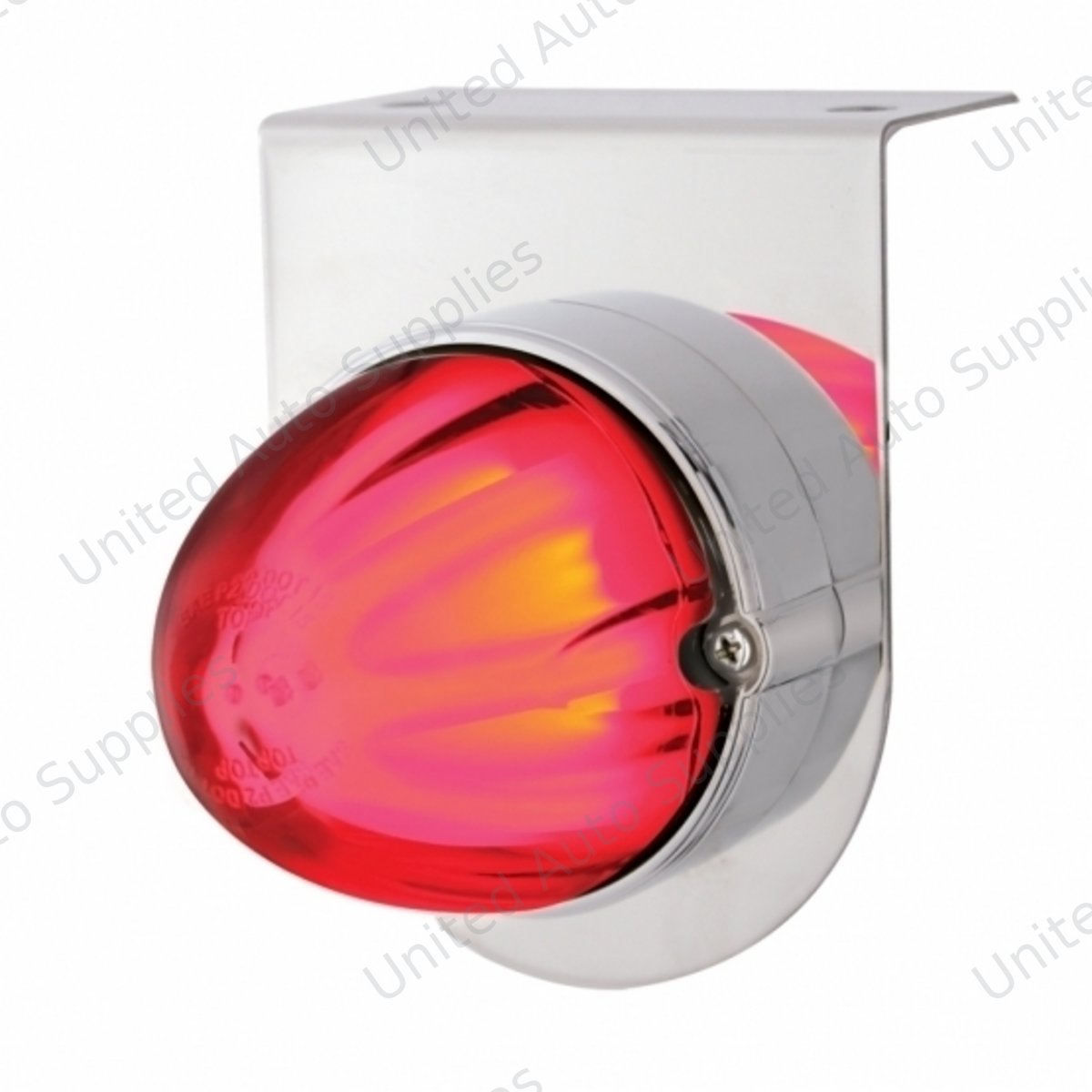 Stainless Light Bracket With 9 LED Dual Function Watermelon GloLight - Red LED/Red Lens