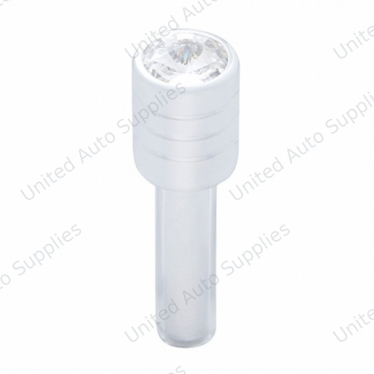 Chrome Door Lock Knob With 7/16" Clear Crystal (2pc/set)