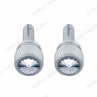 3/4" Short M6 Dash Screw With Crystal For Kenworth - Clear Crystal (2-Pack)