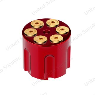 Gun Cylinder 9/10 Speed Gearshift Knob - Candy Red