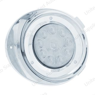 10 LED Freightliner Daytime Running Light Conversion Kit Without Visor (Driver) - Amber LED/Clear Lens