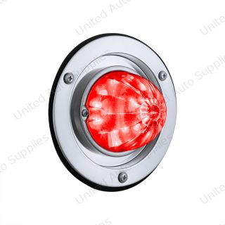 17 LED Dual Function Watermelon Light Sleeper Bunk Kit With 304 Stainless Steel Bezel-Red LED/Clear Lens