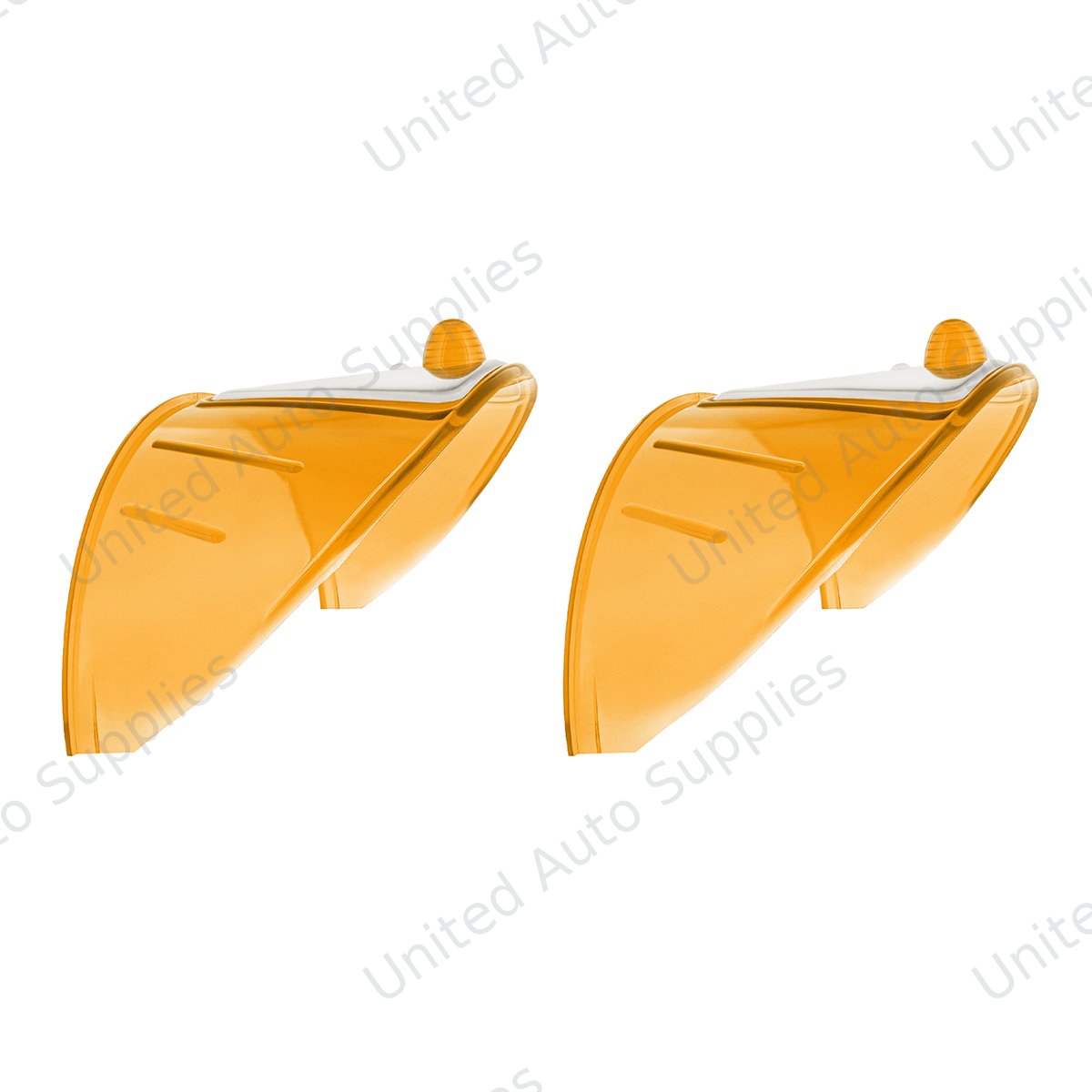 7" Headlight Visor, Amber (Pair)