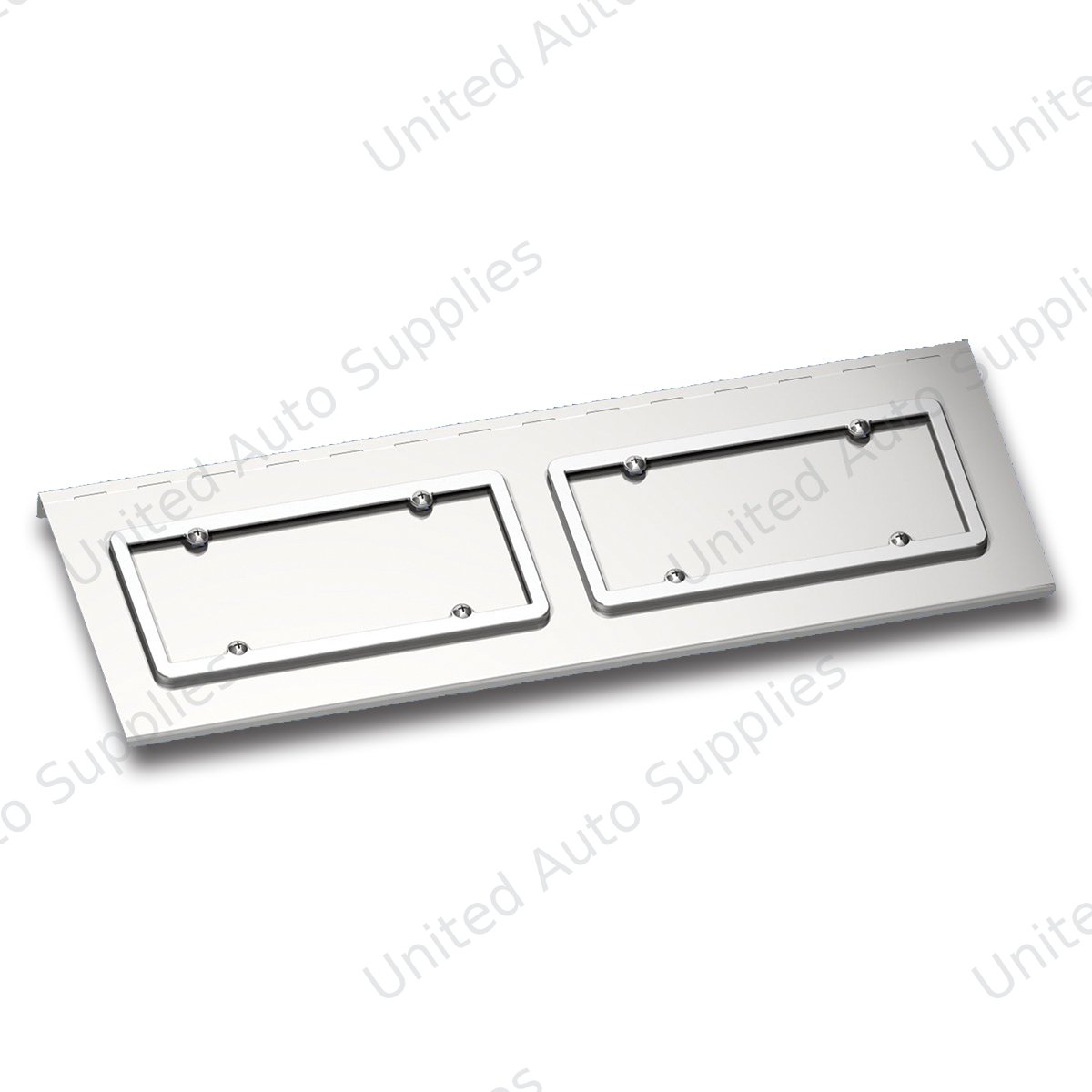 Stainless Dual License Plate/Swing Plate For Kenworth W900 With Texas Style Bum
