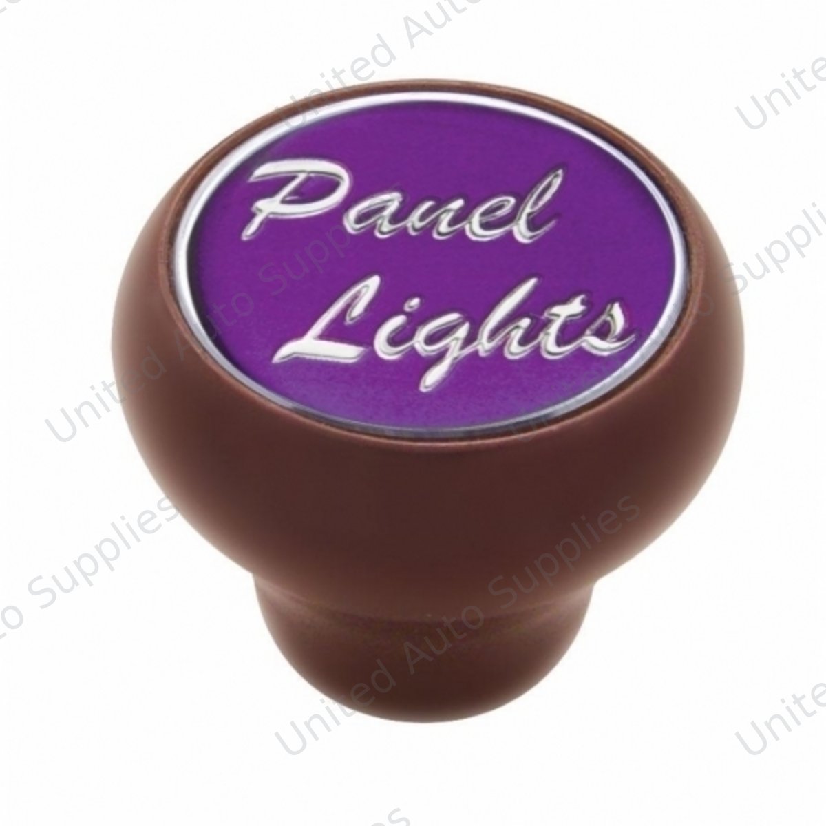"Panel Lights" Wood Deluxe Dash Knob - Purple Glossy Sticker