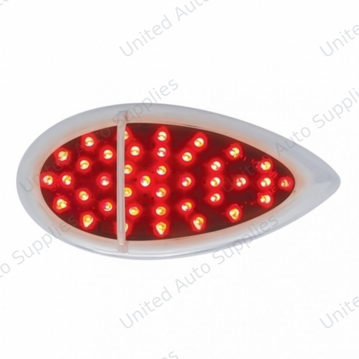 39 LED Flush Mount "Teardrop" Light (Stop, Turn & Tail) - Red LED/Red Lens