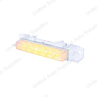 6 LED Exterior Visor Light For 1996-2024 Volvo VNL-Amber LED/Clear Lens
