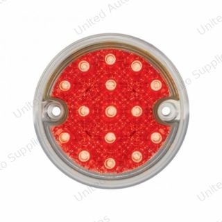 15 LED 3" Reflector Series 4 Light Only For Double Face Light Housing - Red LED/Clear Lens (Bulk)