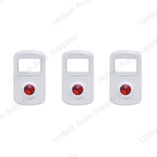Rocker Switch Cover For Kenworth/Peterbilt - Red Crystal (Card of 3)
