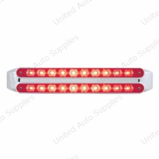 Dual 10 LED 9" Light Bars (Stop, Turn & Tail) - Red LED/Red Lens