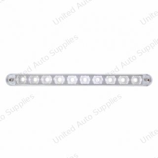 10 LED 9" Auxiliary Light Bar With Bezel - White LED/Clear Lens