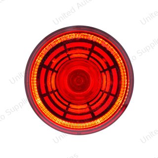 Abyss 4 LED 2" Round Clearance/Marker Light - Red LED/Red Lens