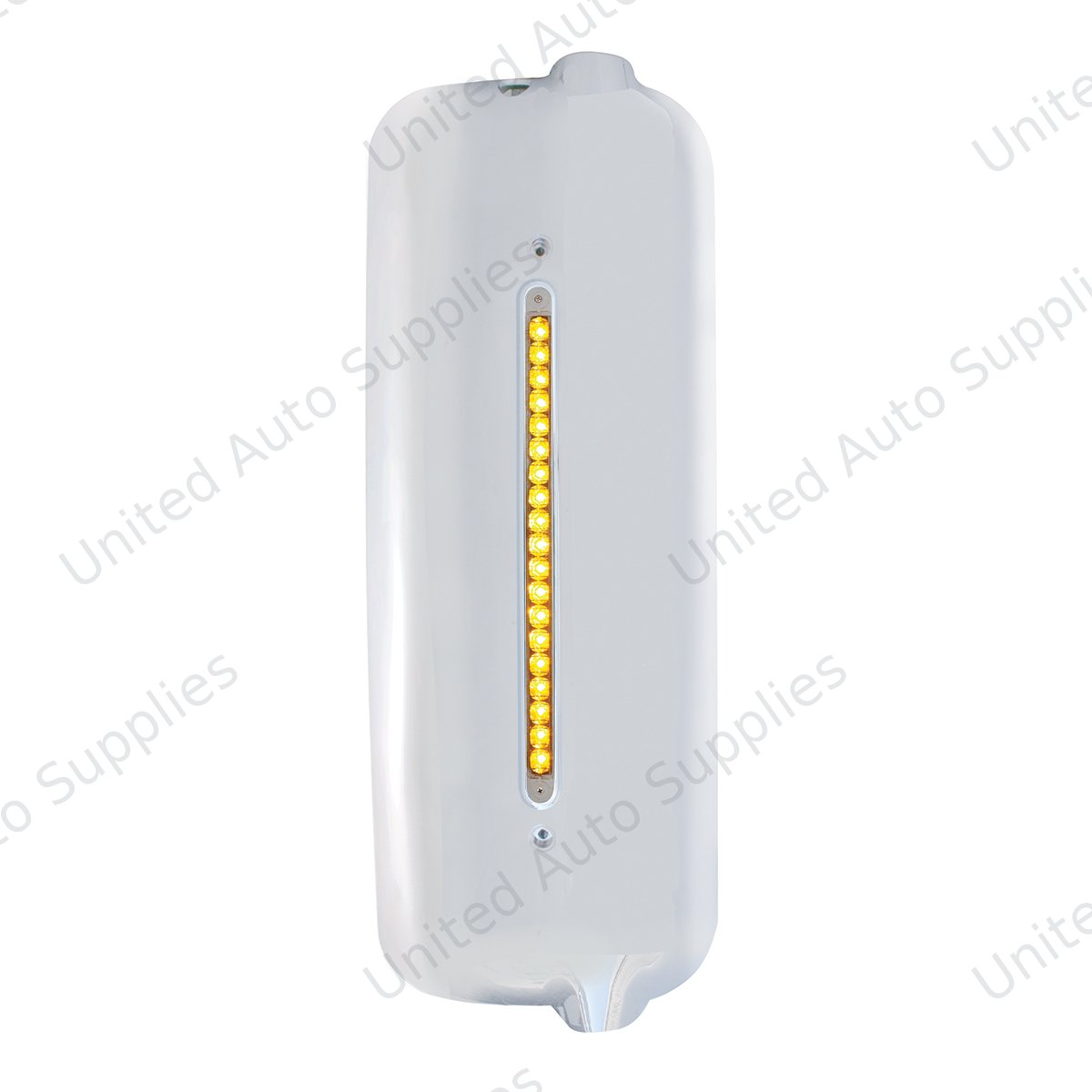 Mirror Cover With 19 Amber LED 12" Reflector Light Bar For Pre-2005 FL Century- Passenger -Clear Lens
