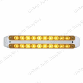 Dual 10 LED 9" Turn Signal Light Bars - Amber LED/Amber Lens